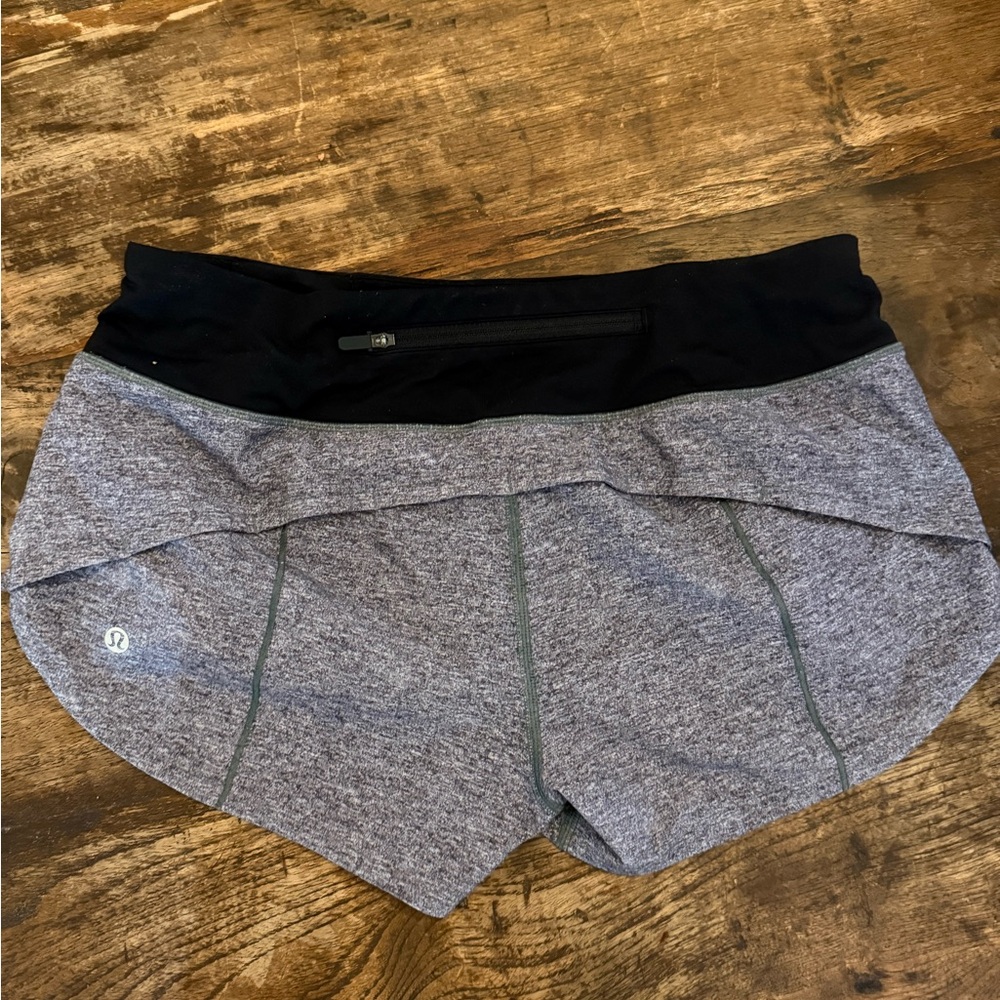 lululemon athletica Gray and Black Athletic Shorts Moisture-Wicking